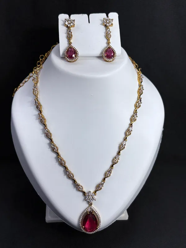 Ruby_Radiance_Teardrop_Necklace_with_Earring_Set_For_Women