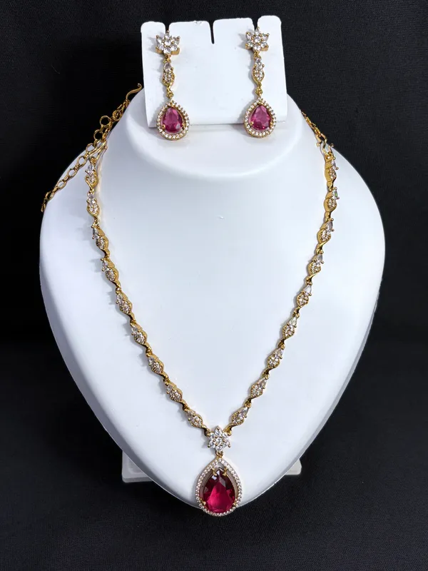 Ruby_Radiance_Teardrop_Necklace_with_Earring_Set_For_Women