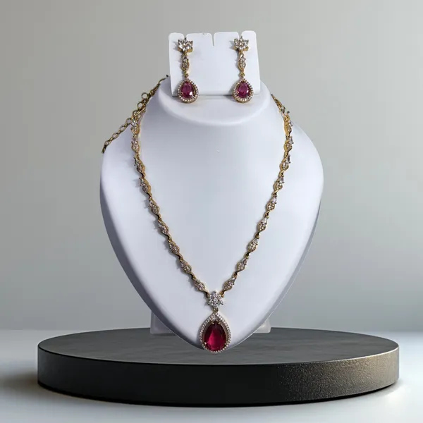 Ruby_Radiance_Teardrop_Necklace_with_Earring_Set_For_Women