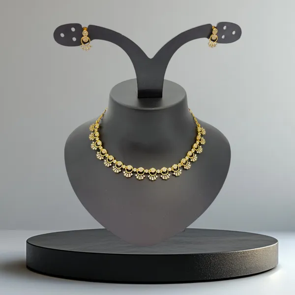 Temple-Inspired_Gold-Plated_Necklace_Set_with_White_Stones