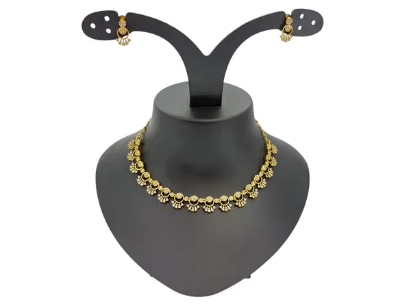 Temple-Inspired_Gold-Plated_Necklace_Set_with_White_Stones