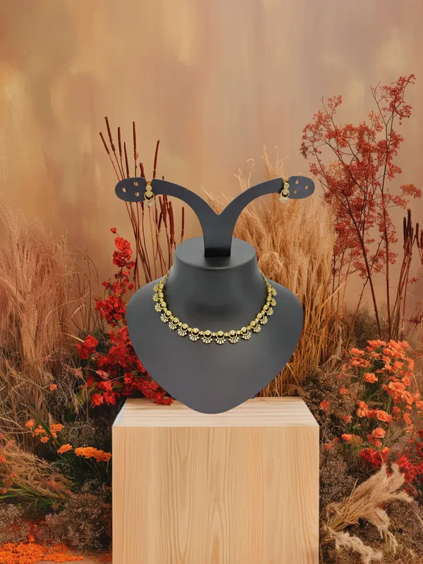 Temple-Inspired_Gold-Plated_Necklace_Set_with_White_Stones