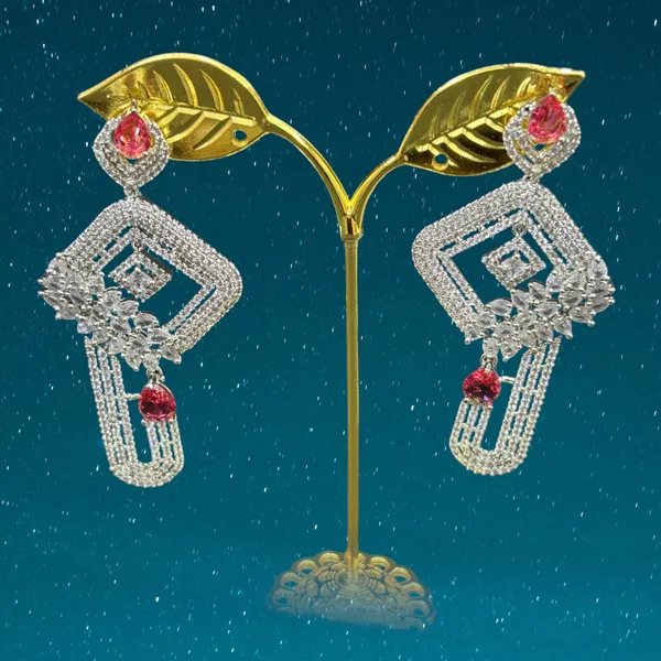 Maroon_American_Diamond_Stone_Earring_Set_For_Women