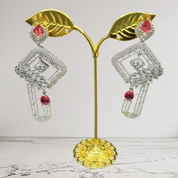 Maroon_American_Diamond_Stone_Earring_Set_For_Women