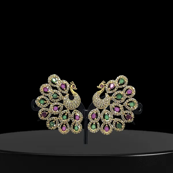 Elegant_Dual-Tone_Peacock_Earrings