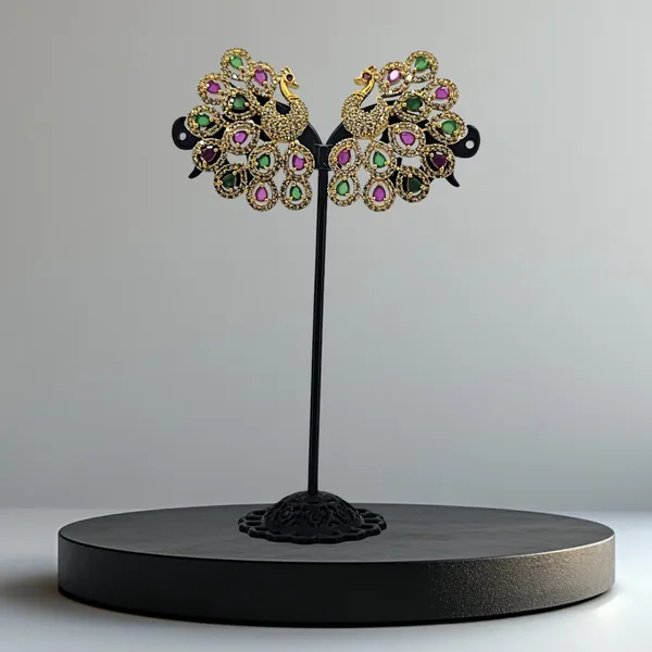 Elegant_Dual-Tone_Peacock_Earrings