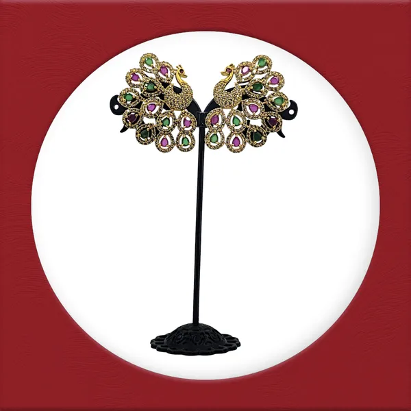 Elegant_Dual-Tone_Peacock_Earrings