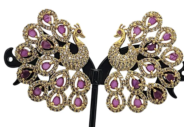 Royal_Ruby_Peacock_Earrings