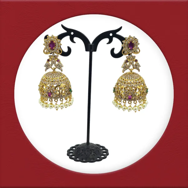 Regal_Ruby_Floral_Jhumka_Earrings