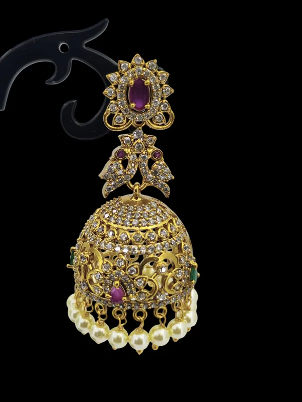 Regal_Ruby_Floral_Jhumka_Earrings