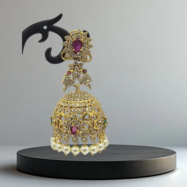 Regal_Ruby_Floral_Jhumka_Earrings