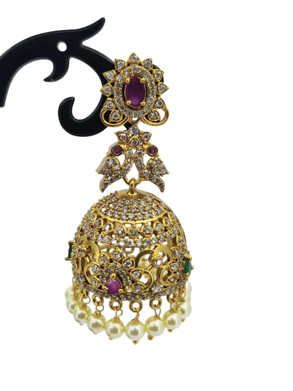 Regal_Ruby_Floral_Jhumka_Earrings