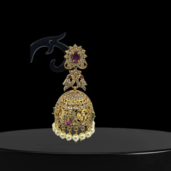Regal_Ruby_Floral_Jhumka_Earrings