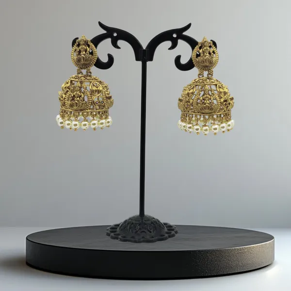 Antique_Temple_Goddess_Jhumka_Earrings