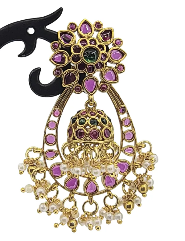 Kundan_Floral_Chandbali_Jhumka_Earrings