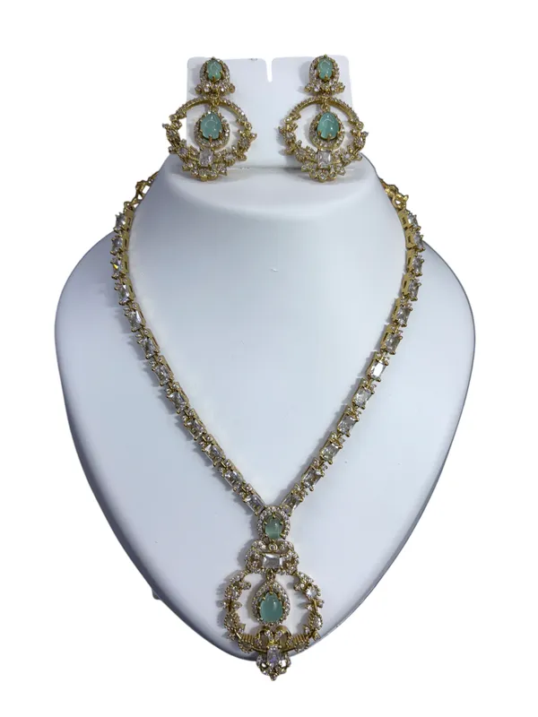Mint_Empress_Gold-Tone_Necklace_with_Earring_Set_For_Women