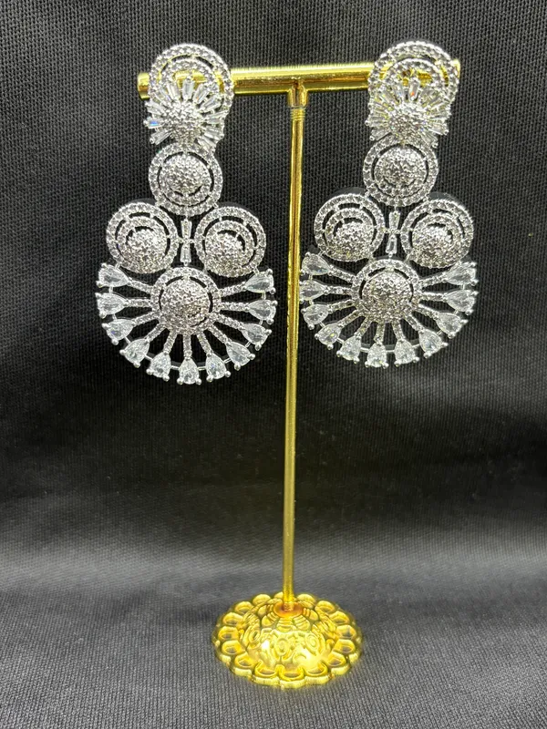 Silver_Tone_American_Diamond_Stone_Earring_Set_For_Women