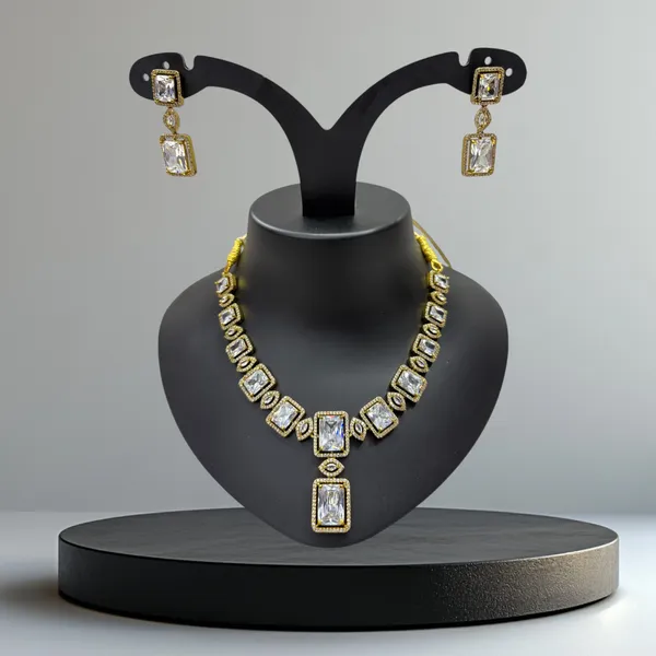 Clear_American_Diamond_Stone_Necklace_with_Earring_Set_For_Women