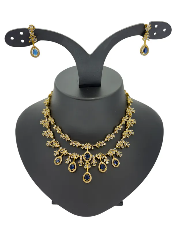 Elegant_Floral_Necklace_Set_with_Navy_Blue_Stones