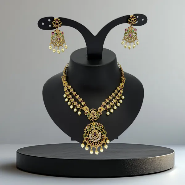 Antique_Gold_Plated_AD_Necklace_Set_with_Green_and_Ruby_Stones