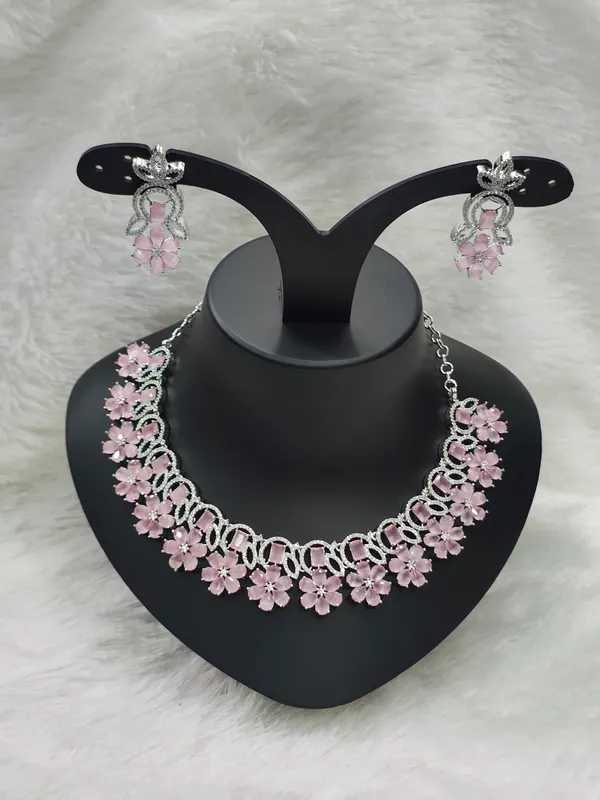 Pink_American_Diamond_Stone_Necklace_with_Earring_Set_For_Women