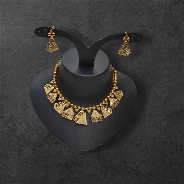 Matt_Gold_American_Diamond_Stone_Necklace_with_Earring_Set_For_Women