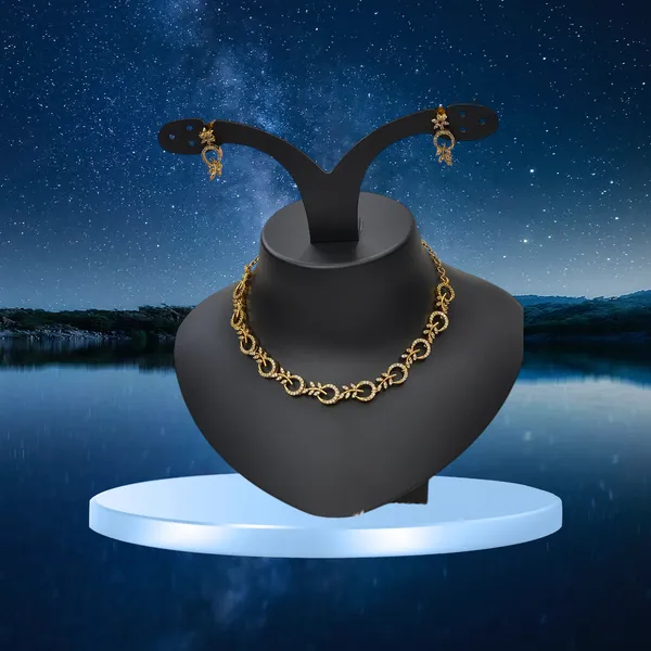 Matt_Gold_American_Diamond_Stone_Necklace_with_Earring_Set_For_Women