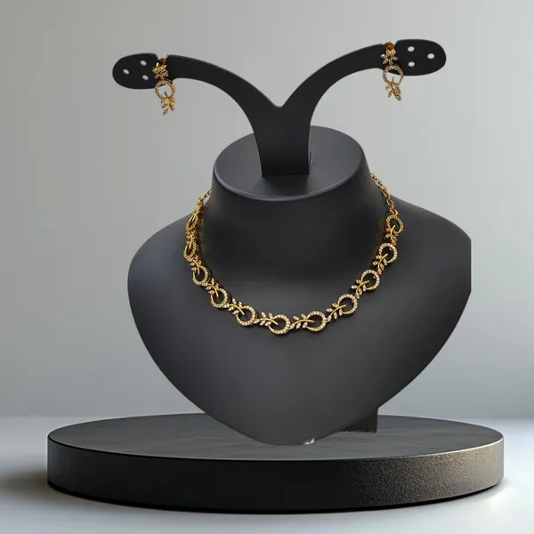 Matt_Gold_American_Diamond_Stone_Necklace_with_Earring_Set_For_Women