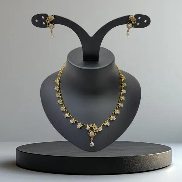 Matt_Gold_American_Diamond_Stone_Necklace_with_Earring_Set_For_Women
