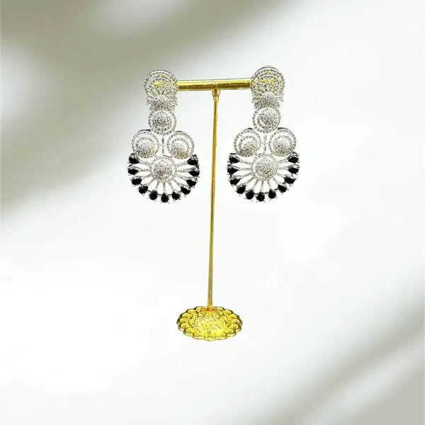 Deep_Black_Jet_American_Diamond_Stone_Earring_Set_For_Women