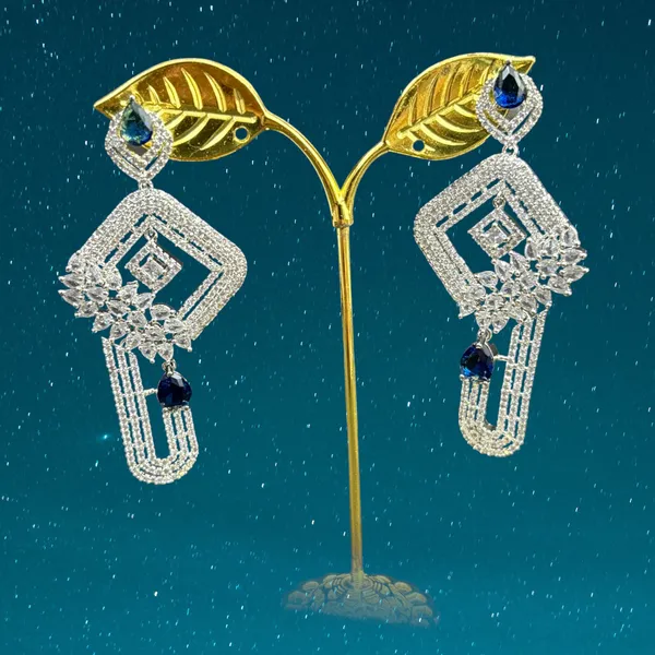 Navy_Blue_American_Diamond_Stone_Earring_Set_For_Women