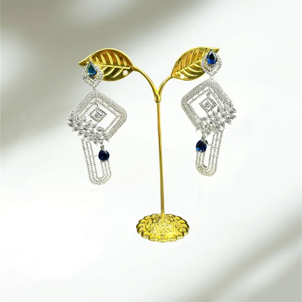 Navy_Blue_American_Diamond_Stone_Earring_Set_For_Women