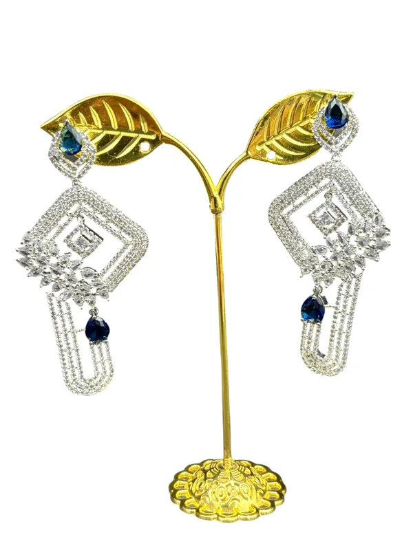 Navy_Blue_American_Diamond_Stone_Earring_Set_For_Women