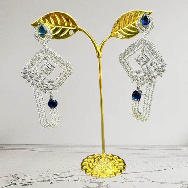 Navy_Blue_American_Diamond_Stone_Earring_Set_For_Women