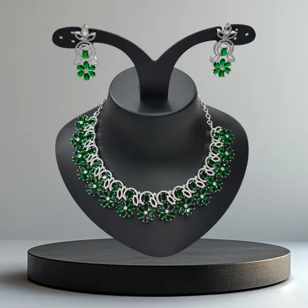 Dark_Green_American_Diamond_Stone_Necklace_with_Earring_Set_For_Women