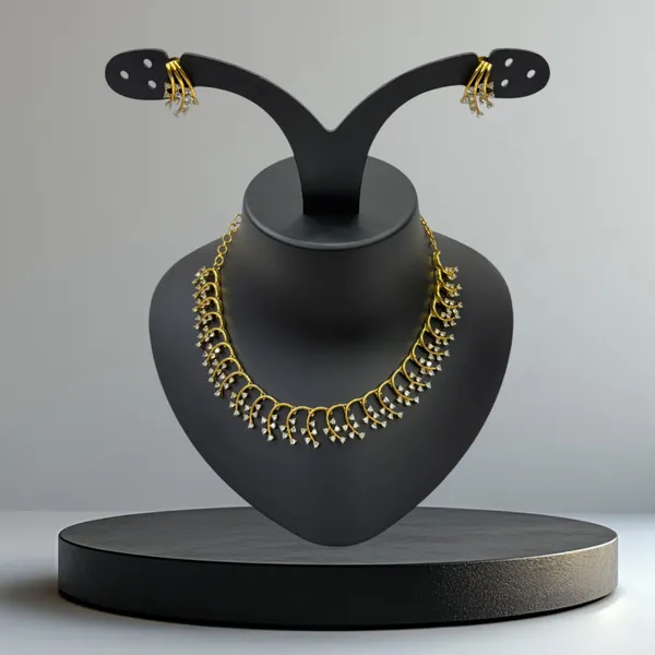 Matt_Gold_American_Diamond_Stone_Necklace_with_Earring_Set_For_Women
