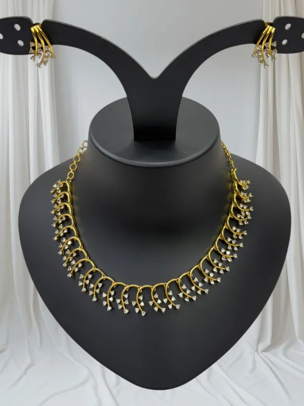 Matt_Gold_American_Diamond_Stone_Necklace_with_Earring_Set_For_Women