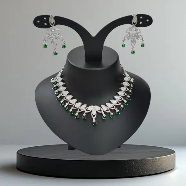 Dark_Green_American_Diamond_Stone_Necklace_with_Earring_Set_For_Women