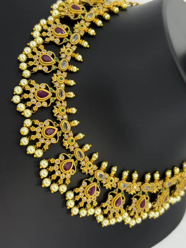 Royal_Ruby_Drop_Temple_Necklace_Set