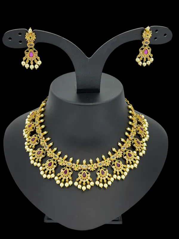 Royal_Ruby_Drop_Temple_Necklace_Set