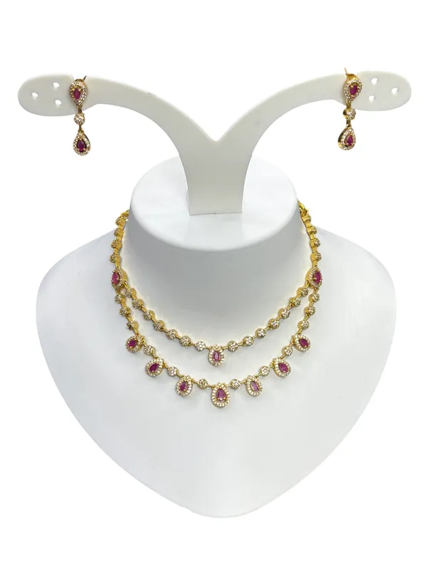 Matt_Gold_Ruby_Drop_Layered_Necklace_Set_For_Women