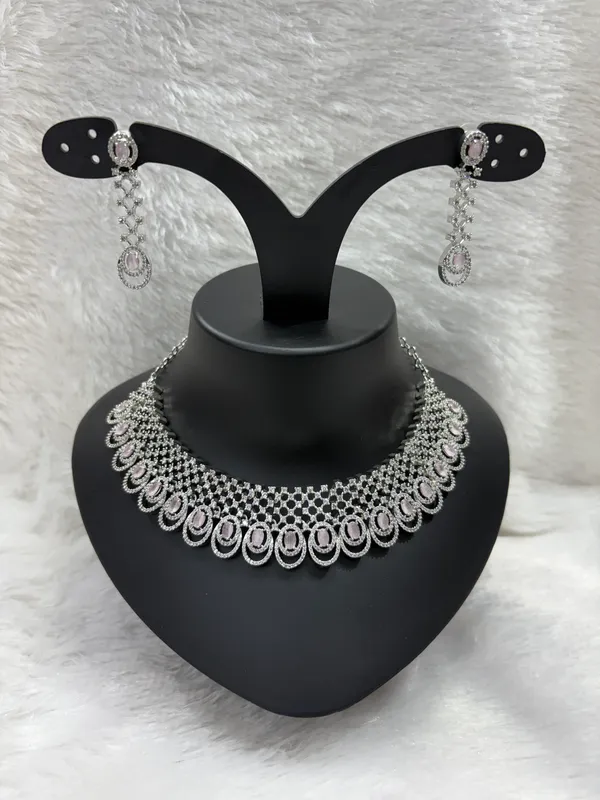 Baby_Pink_American_Diamond_Stone_Choker_Necklace_with_Earring_Set_For_Women