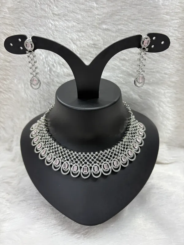 Baby_Pink_American_Diamond_Stone_Choker_Necklace_with_Earring_Set_For_Women