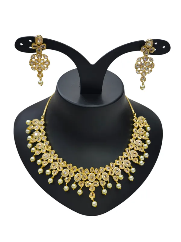 Clear_White_American_Diamond_Stone_Necklace_with_Earring_Set_For_Women
