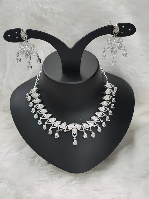 Silver_Tone_American_Diamond_Stone_Necklace_with_Earring_Set_For_Women
