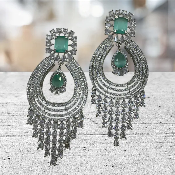 Deep_Mint_American_Diamond_Stone_Earring_Set_For_Women