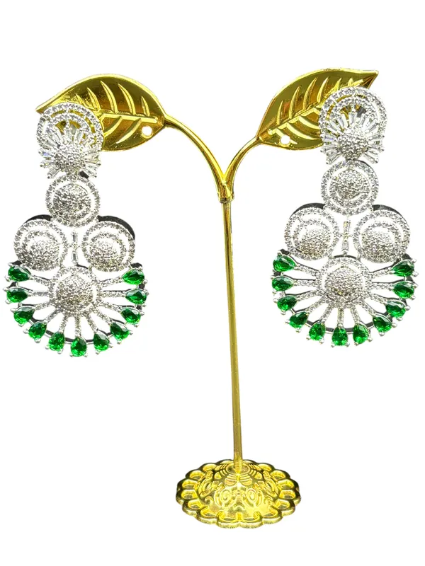 Deep_Green_American_Diamond_Stone_Earring_Set_For_Women