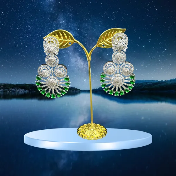 Deep_Green_American_Diamond_Stone_Earring_Set_For_Women