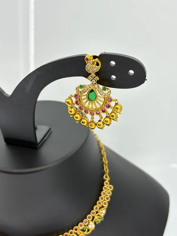 Peacock_Charm_Temple_Necklace_Set_??Emerald_Green