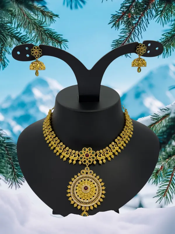 Traditional_Gold-Plated_Lakshmi_Coin_&_Temple_Design_Necklace_Set